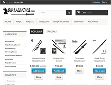 Tablet Screenshot of ninjasword.com